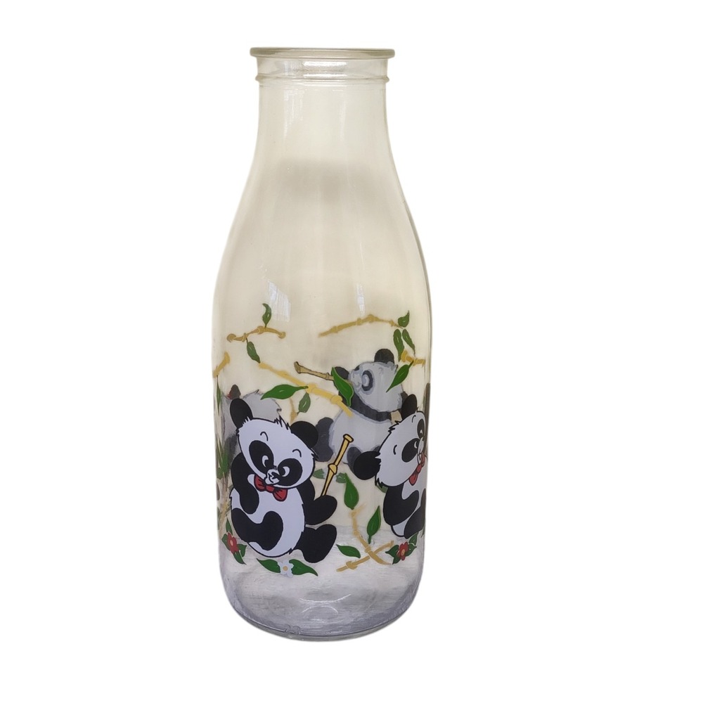 Vintage France Panda Milk Bottle